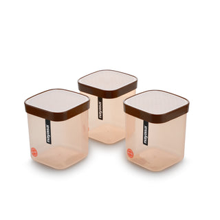 Fusion Food Storage Container Brown / 1000 ml / Set of 3