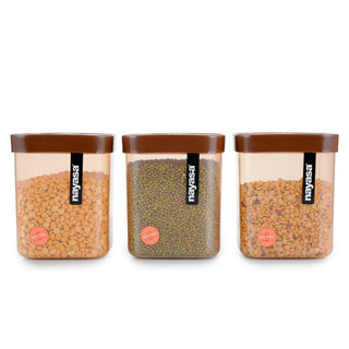 Fusion Food Storage Container Brown / 1000 ml / Set of 3