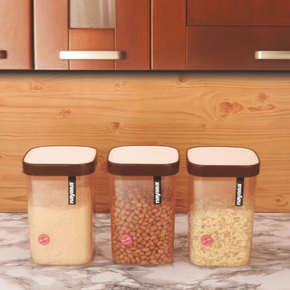 Fusion Food Storage Container Brown / 2100 ml / Set of 3