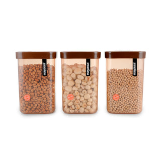 Fusion Food Storage Container Brown / 2100 ml / Set of 3
