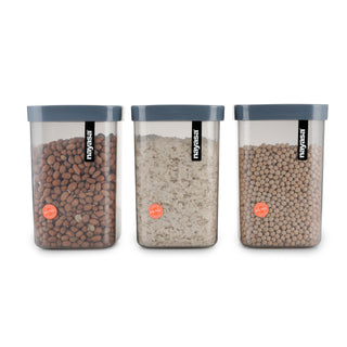 Fusion Food Storage Container Grey / 2100 ml / Set of 3