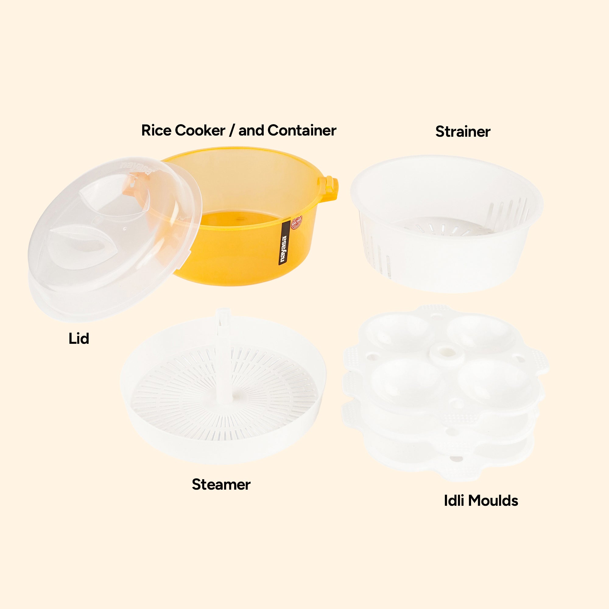 4 In 1 Idli Maker Orange