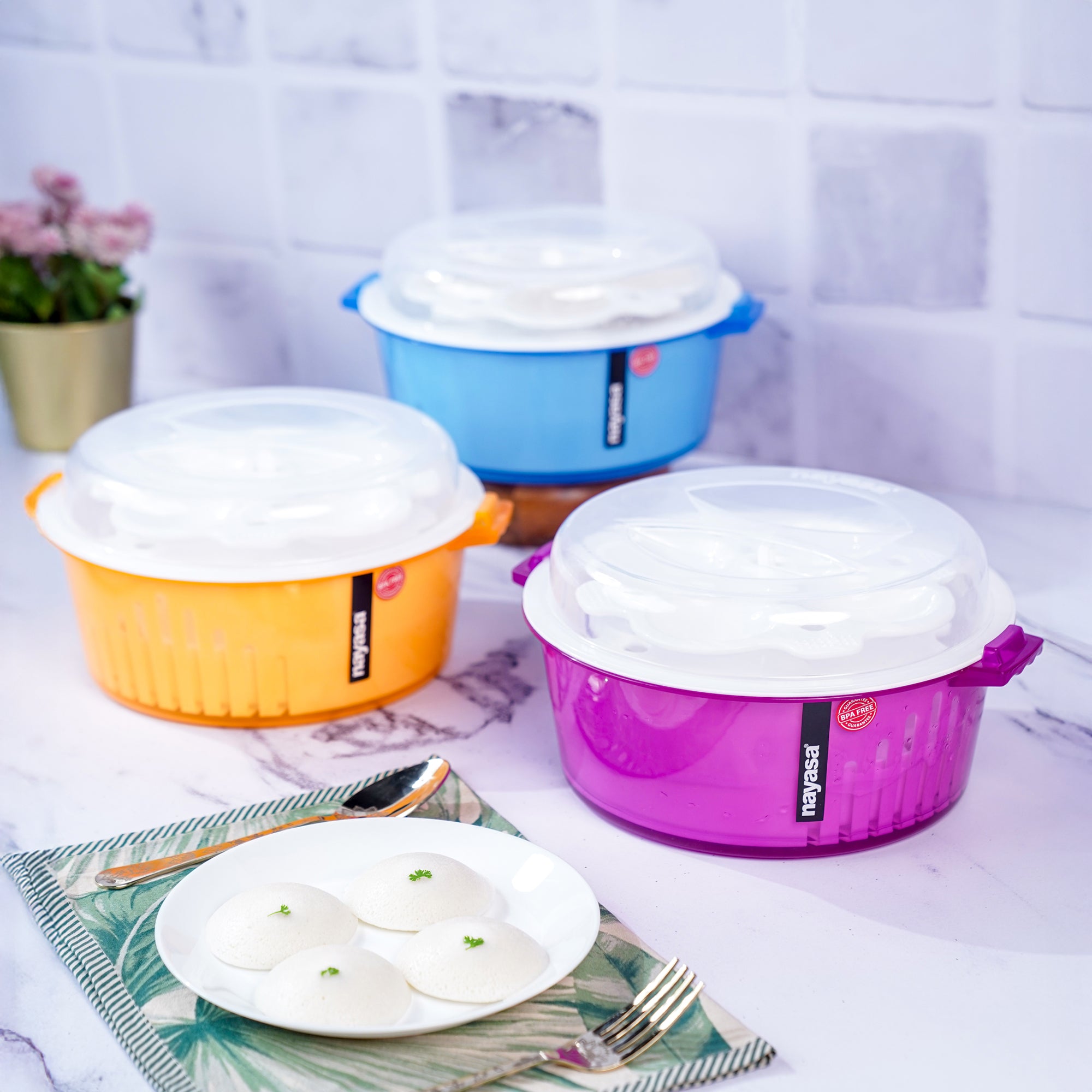 4 In 1 Idli Maker Pink
