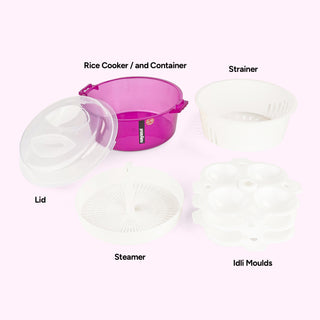 4 In 1 Idli Maker Pink
