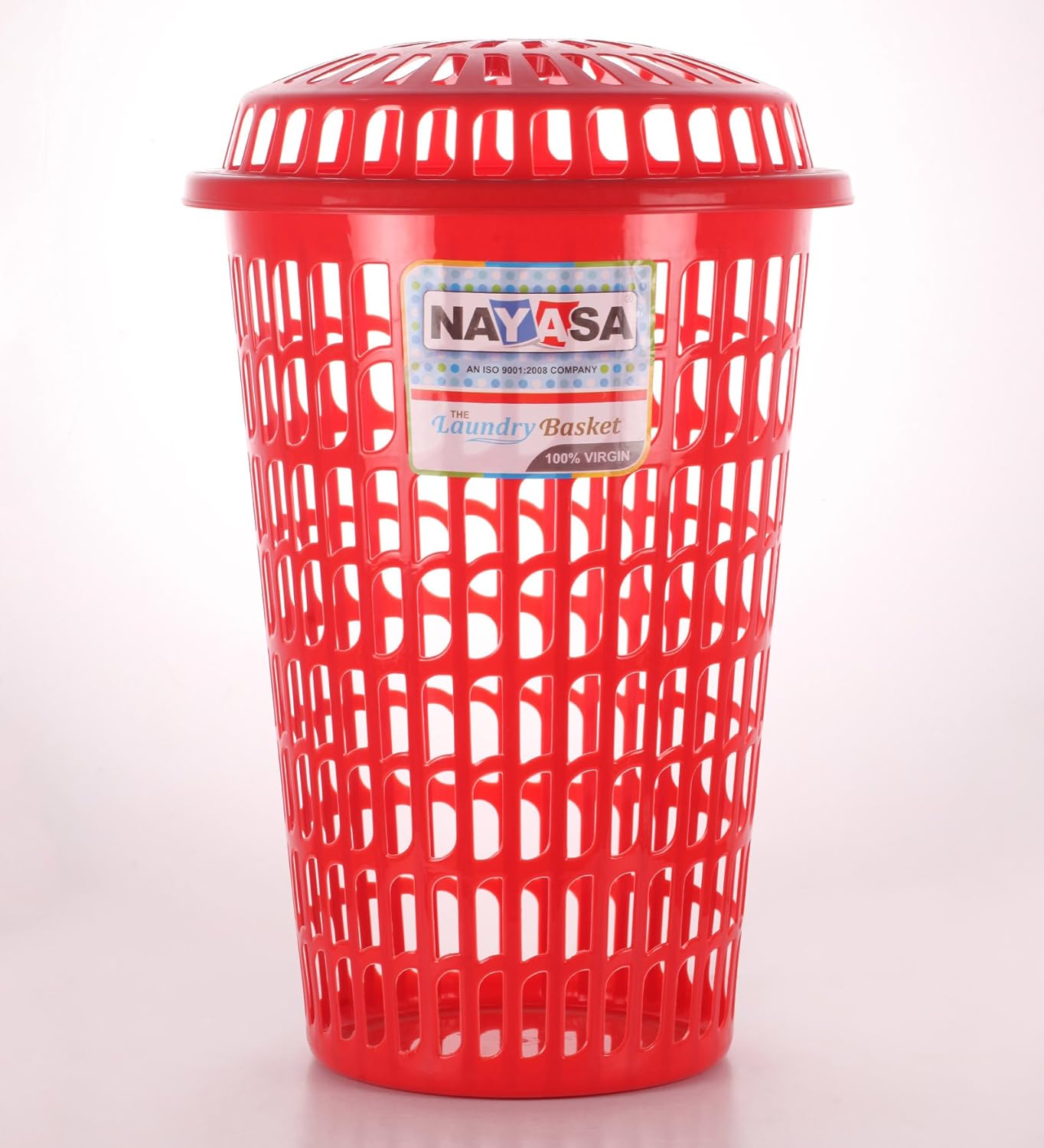 Round Laundry Basket 60 Ltr Red