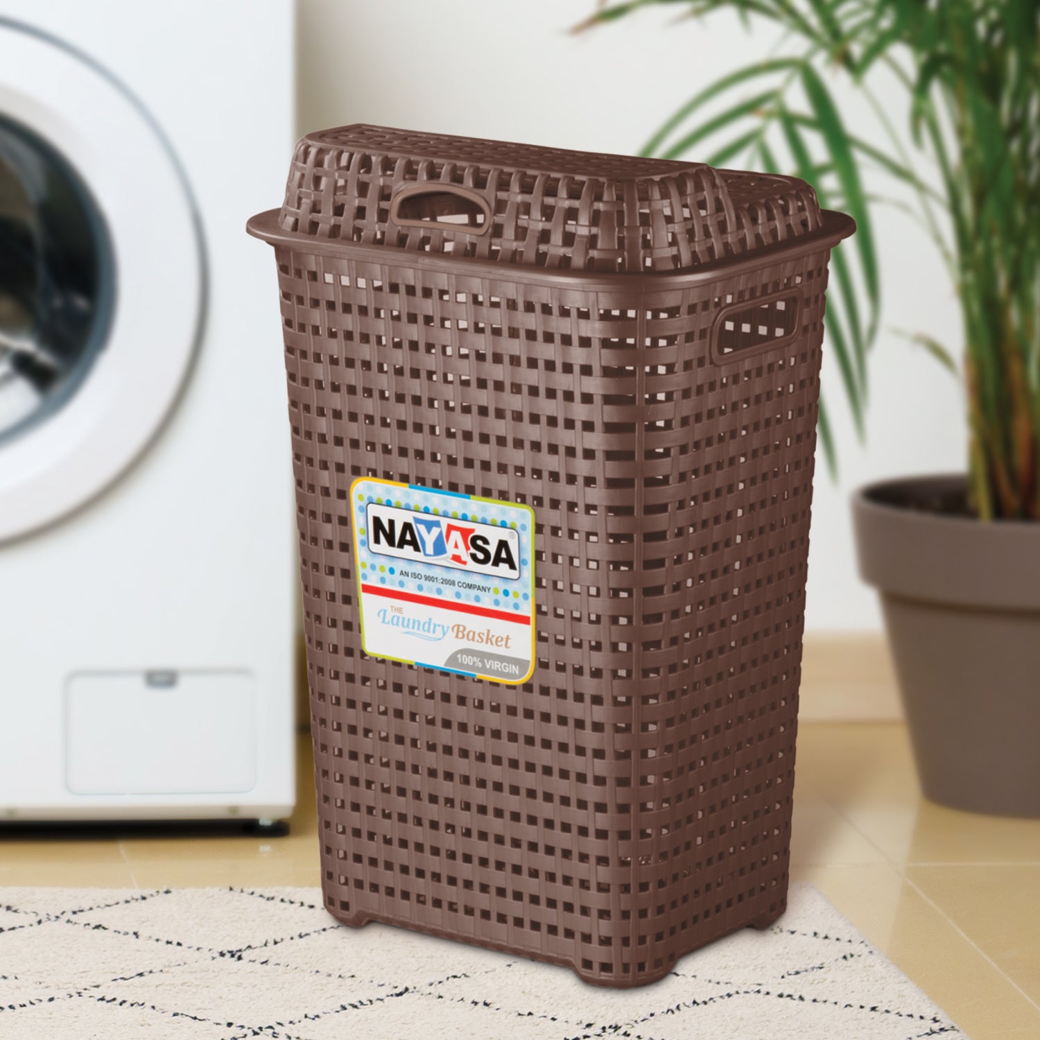 Laundry Basket Square Brown