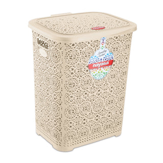 Flower Laundry Basket Khaki