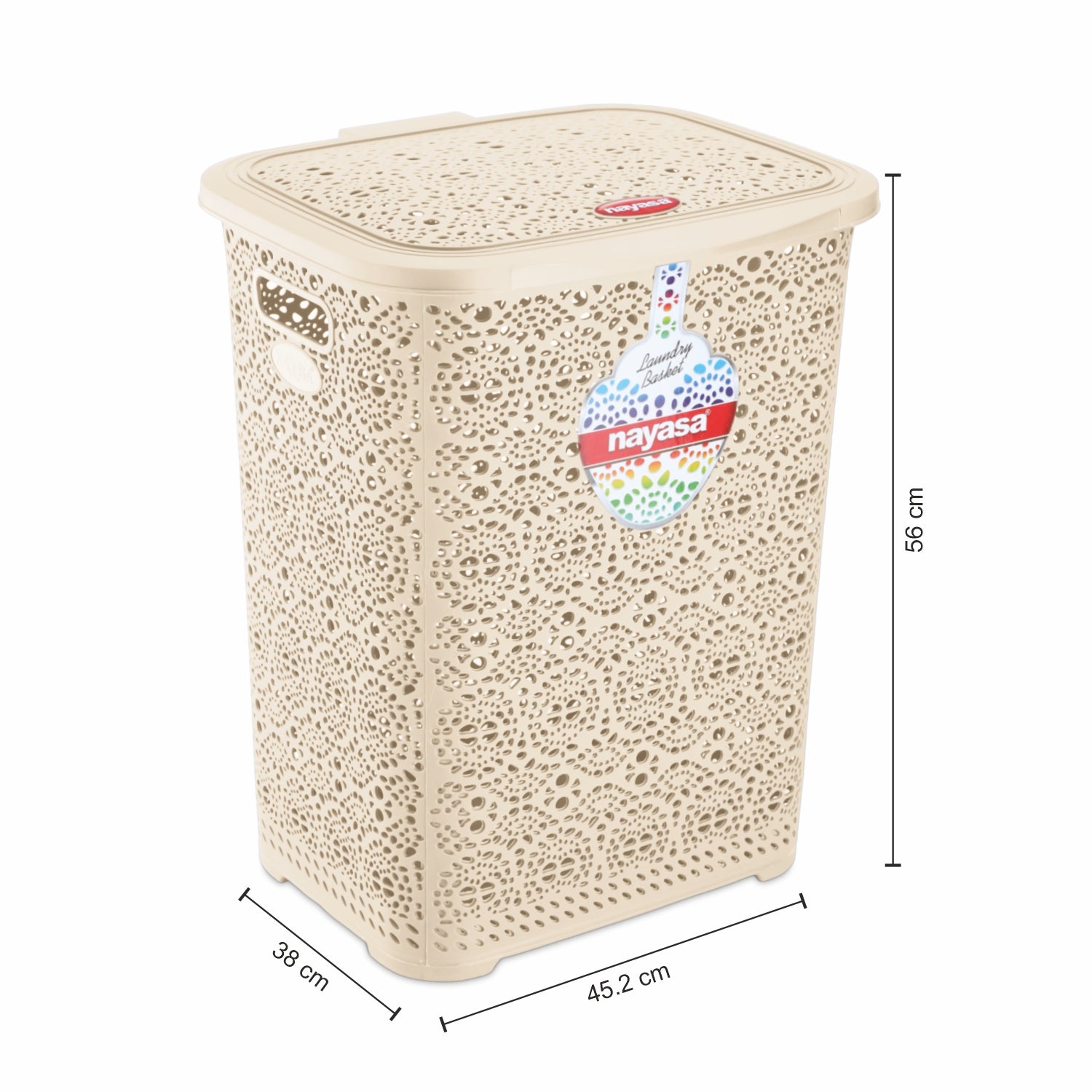 Flower Laundry Basket Khaki