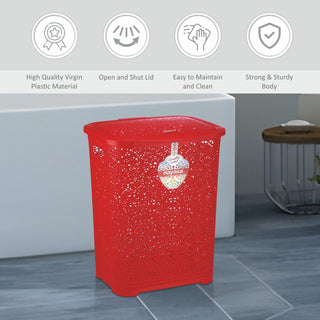 Flower Laundry Basket Red