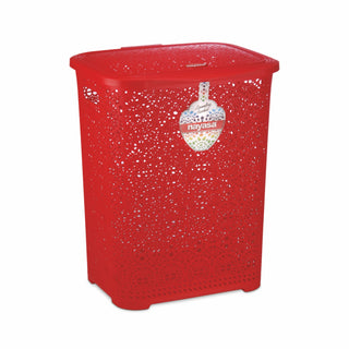 Flower Laundry Basket Red
