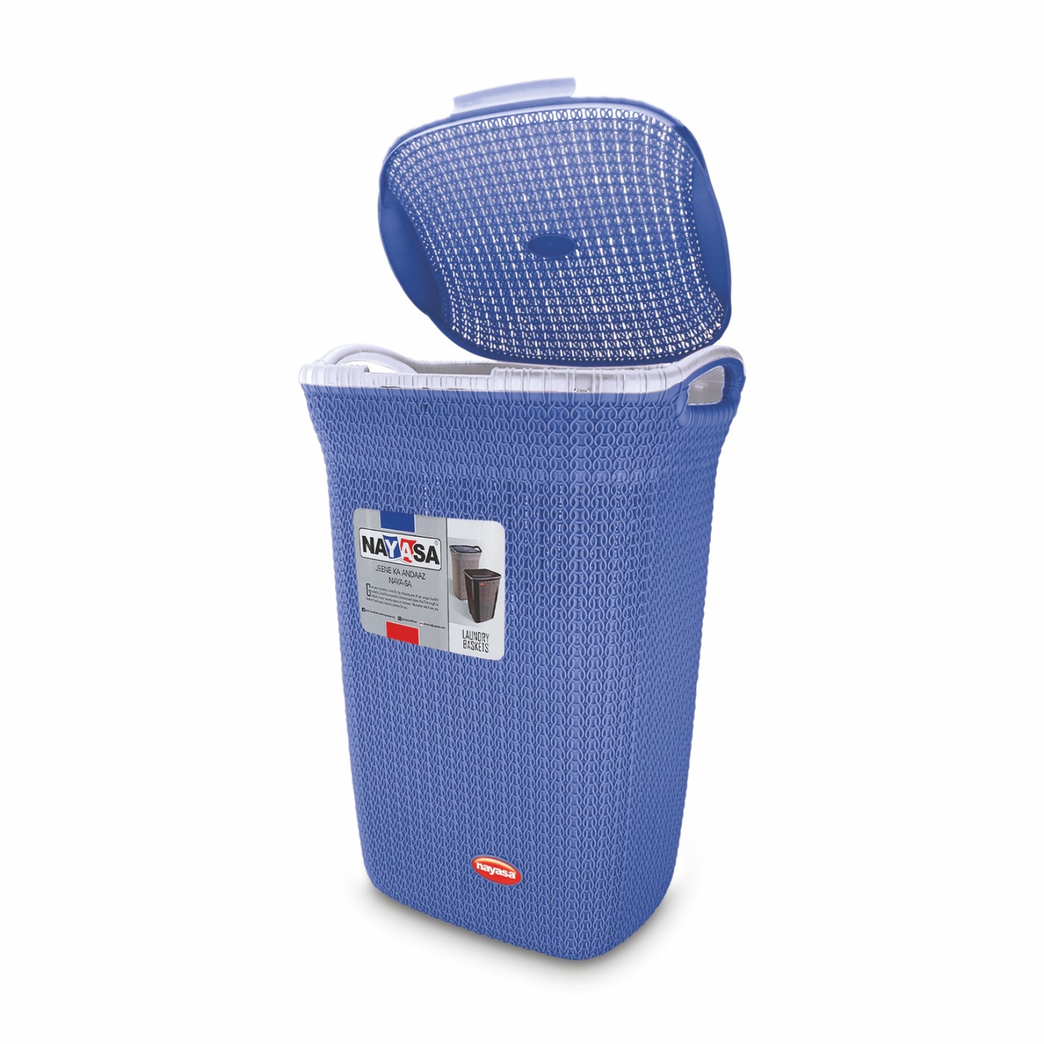 Rope Laundry Basket Blue / Big