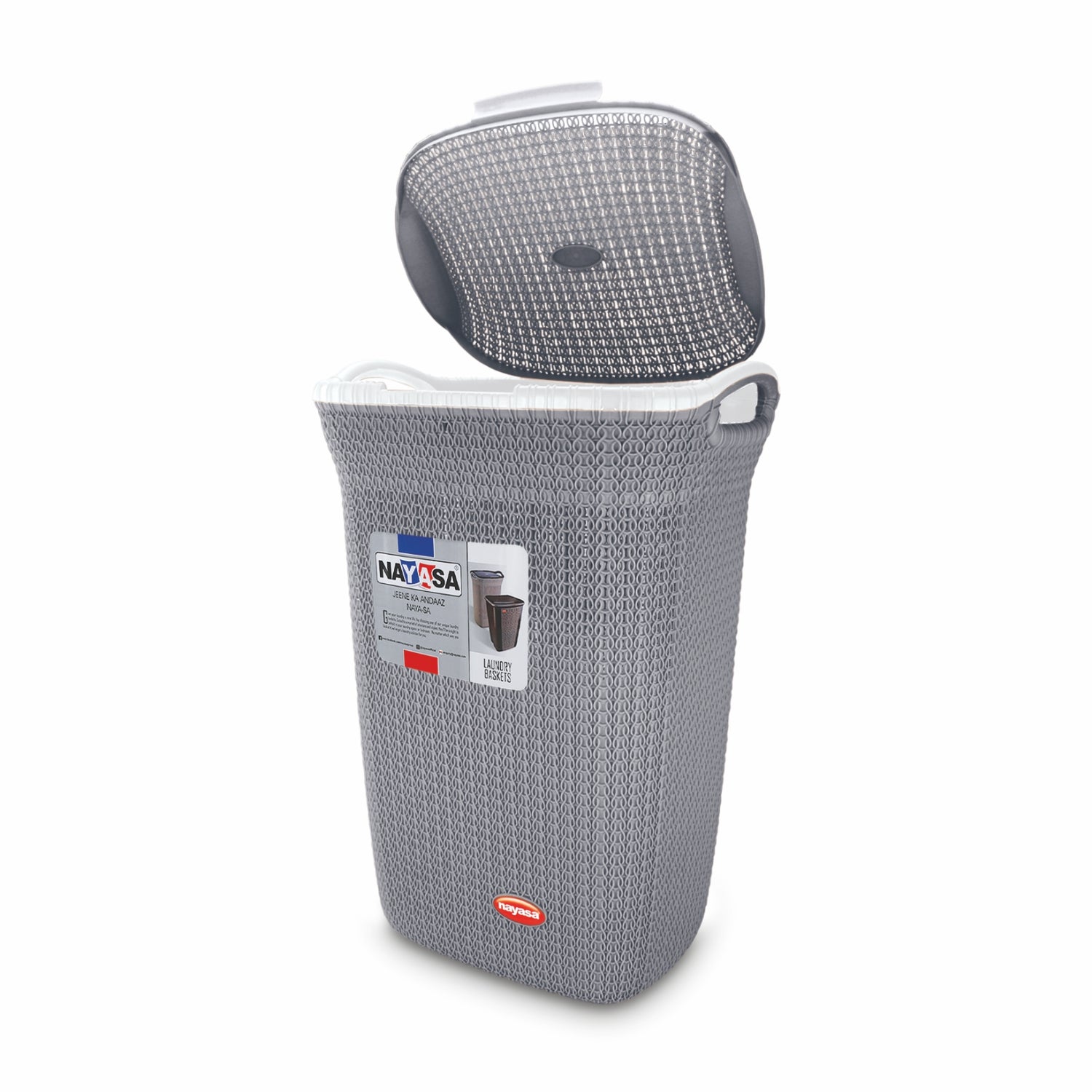 Rope Laundry Basket Grey / Big