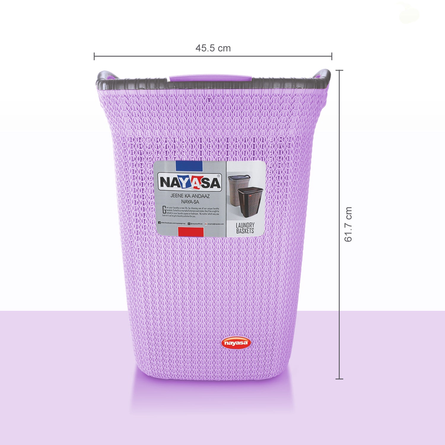 Rope Laundry Basket Purple / Big