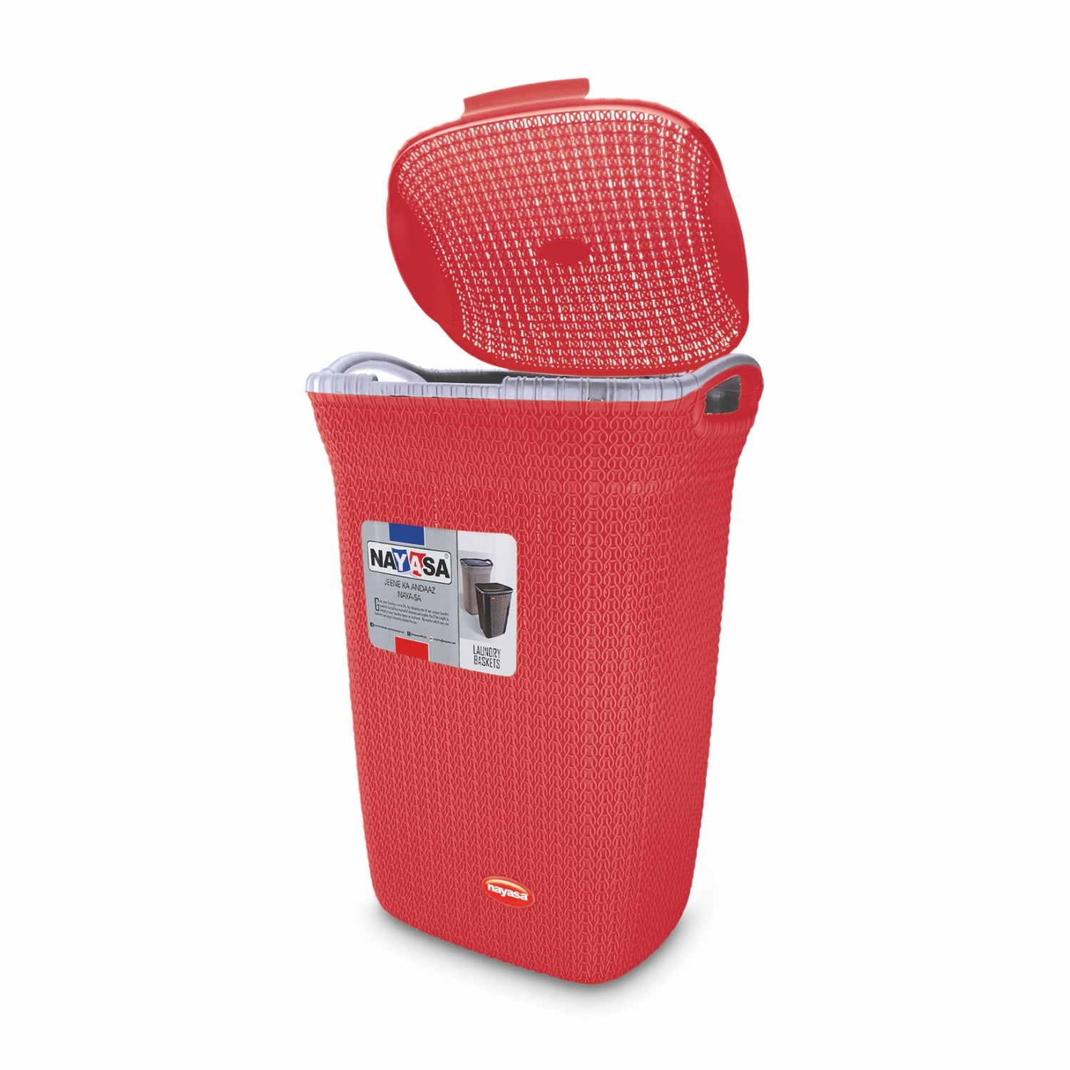 Rope Laundry Basket Maroon / Small