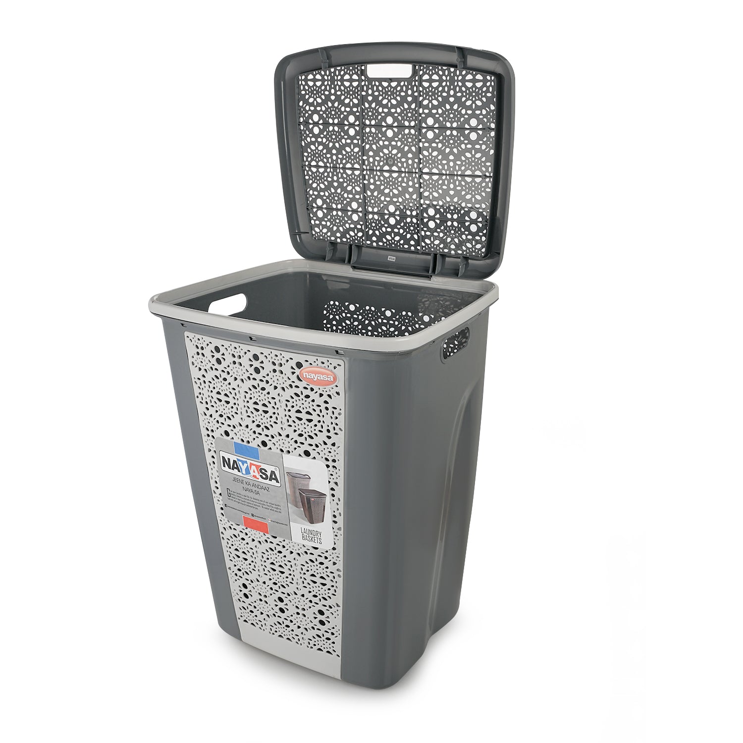 Flora Grande Laundry Basket Grey