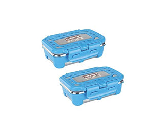 Eco Me Chutney Box 2 Pc Set, 160 ml Blue