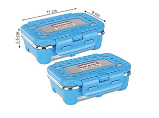 Eco Me Chutney Box 2 Pc Set, 160 ml Blue