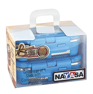 Eco Me Chutney Box 2 Pc Set, 160 ml Blue