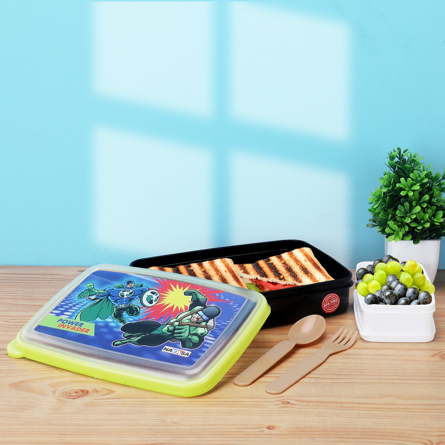 Spill Guard Lunch Box Black