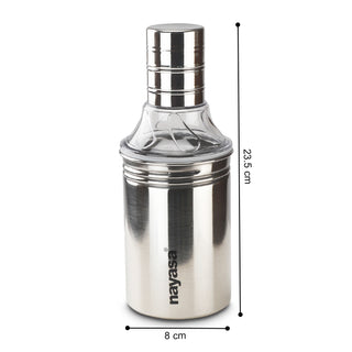 Easy Pour Oil Dispenser, Silver 500 ML