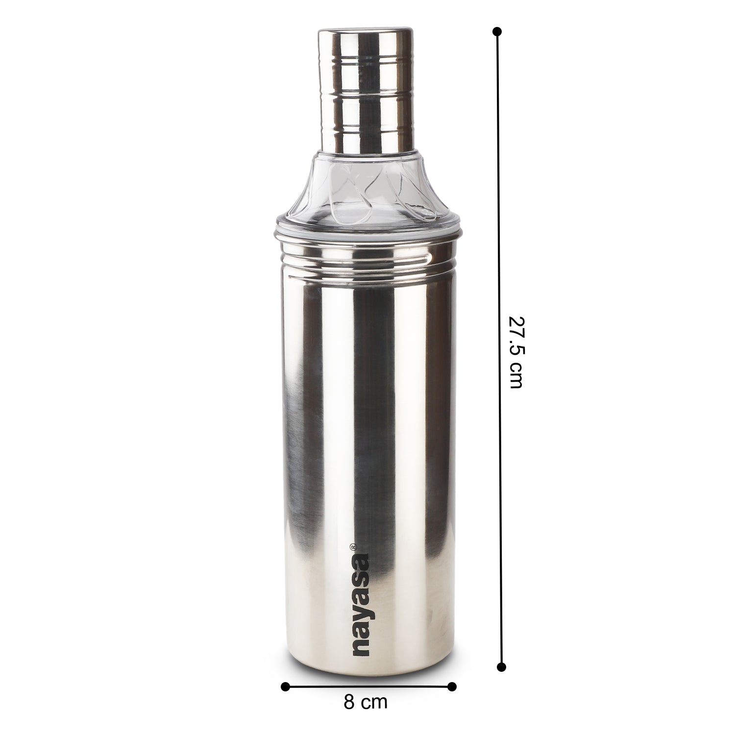 Easy Pour Oil Dispenser, Silver 800 ML