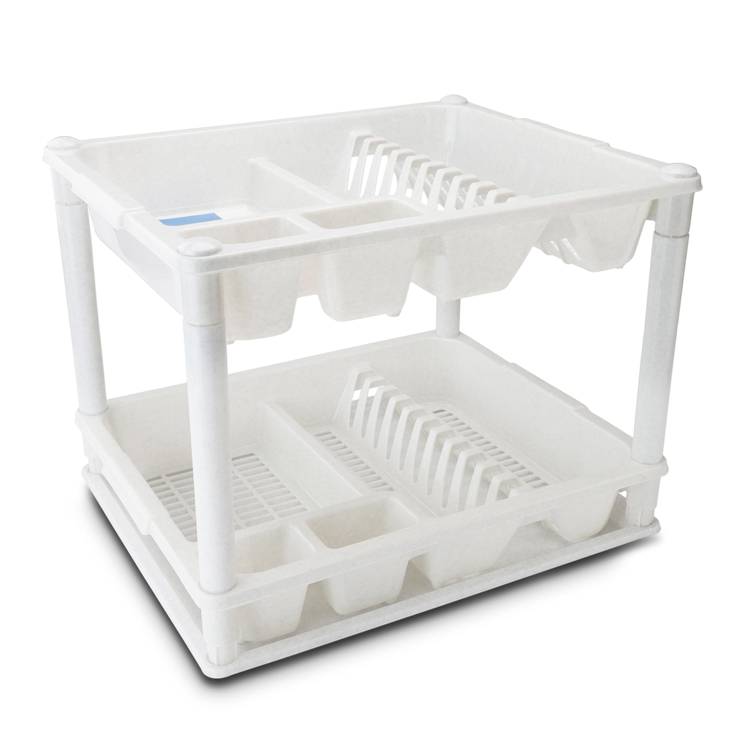 Fancy Double Decker Kitchen Tray White