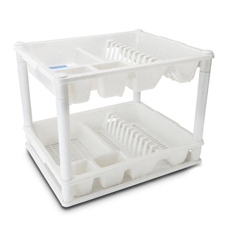 Fancy Double Decker Kitchen Tray White