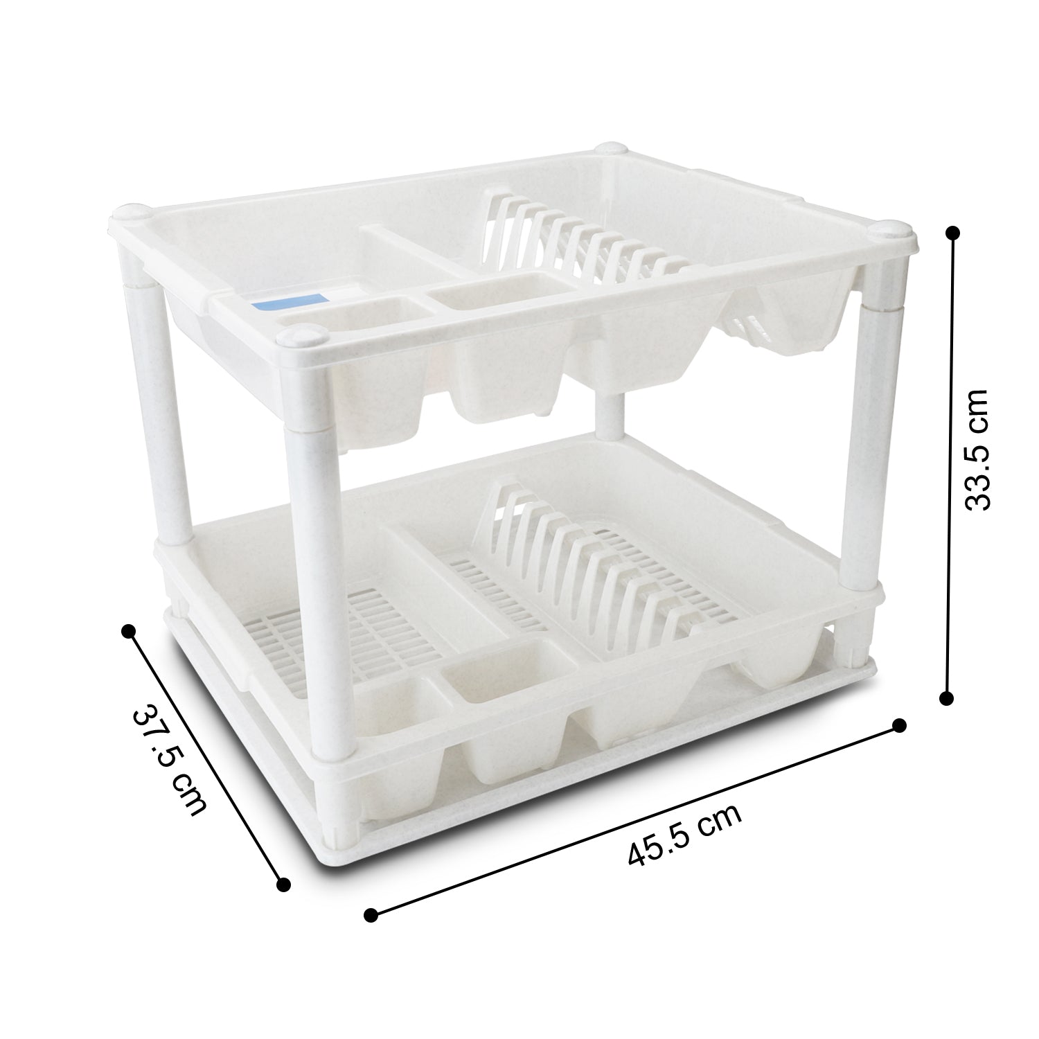 Fancy Double Decker Kitchen Tray White