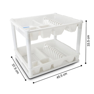 Fancy Double Decker Kitchen Tray White