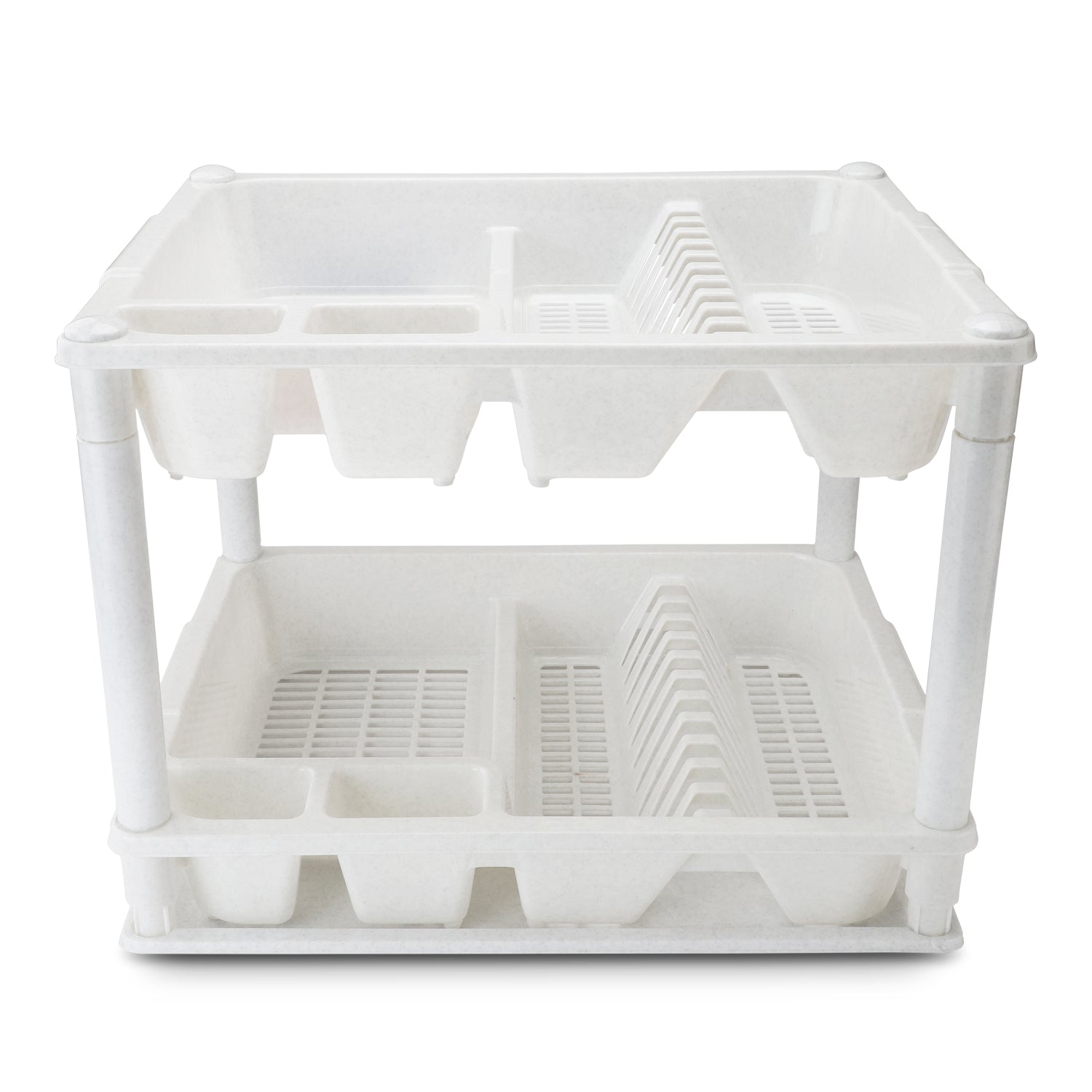Fancy Double Decker Kitchen Tray White