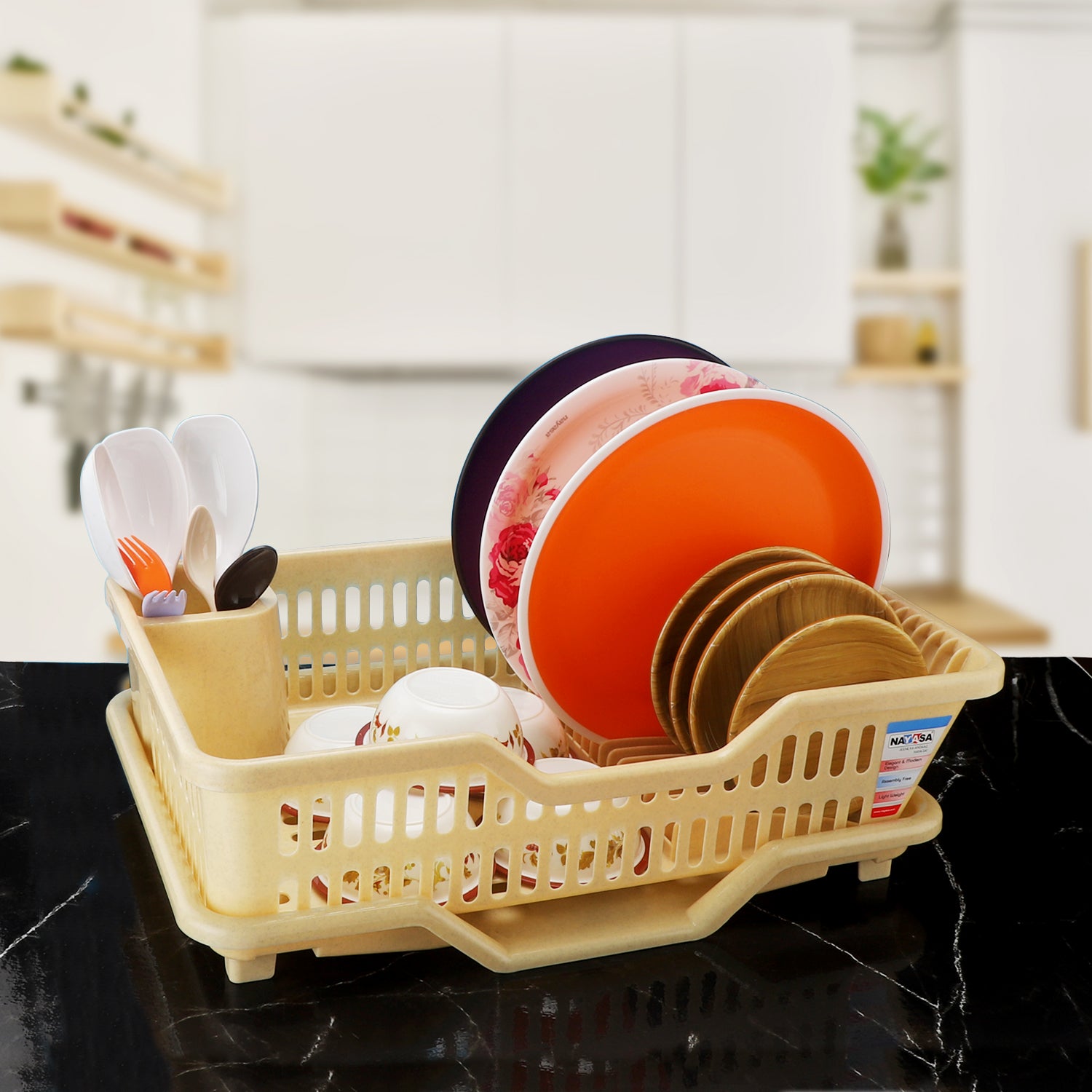 Dimple Kitchen Tray Cream