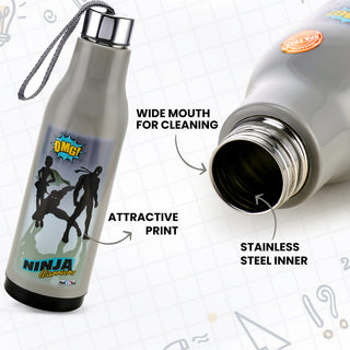 Whip 600 ML Cartoon Print Water Bottle with Steel Inner