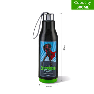 Whip 600 ML Cartoon Print Water Bottle with Steel Inner