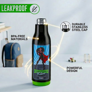 Whip 600 ML Cartoon Print Water Bottle with Steel Inner