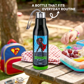 Whip 600 ML Cartoon Print Water Bottle with Steel Inner