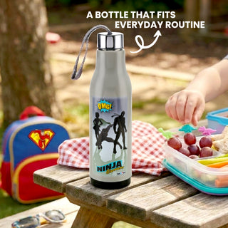Whip 900 ML Cartoon Print Water Bottle with Steel Inner