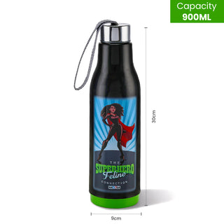 Whip 900 ML Cartoon Print Water Bottle with Steel Inner