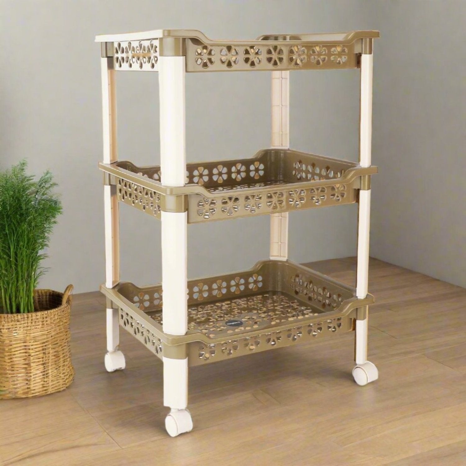 Candy Rectangular Trolley Green / 3 Layer