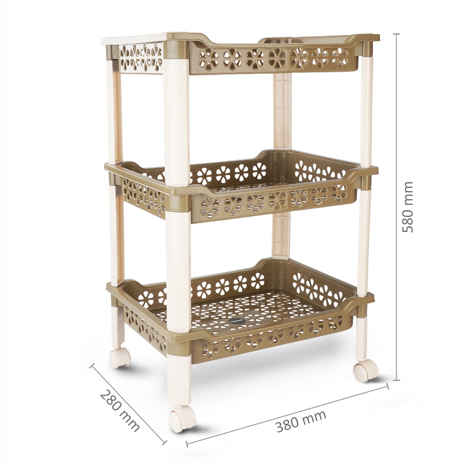 Candy Rectangular Trolley Green / 3 Layer