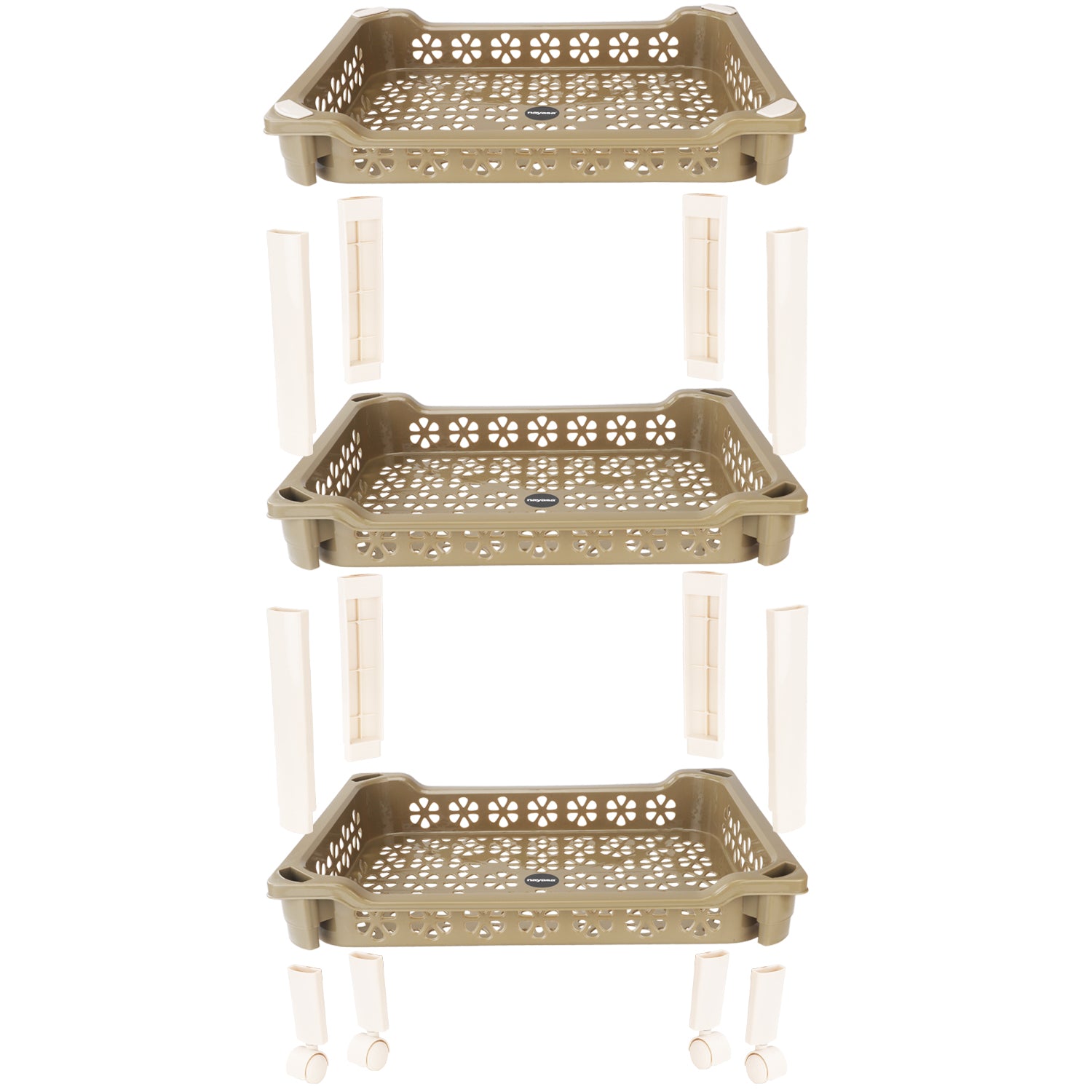 Candy Rectangular Trolley Green / 3 Layer