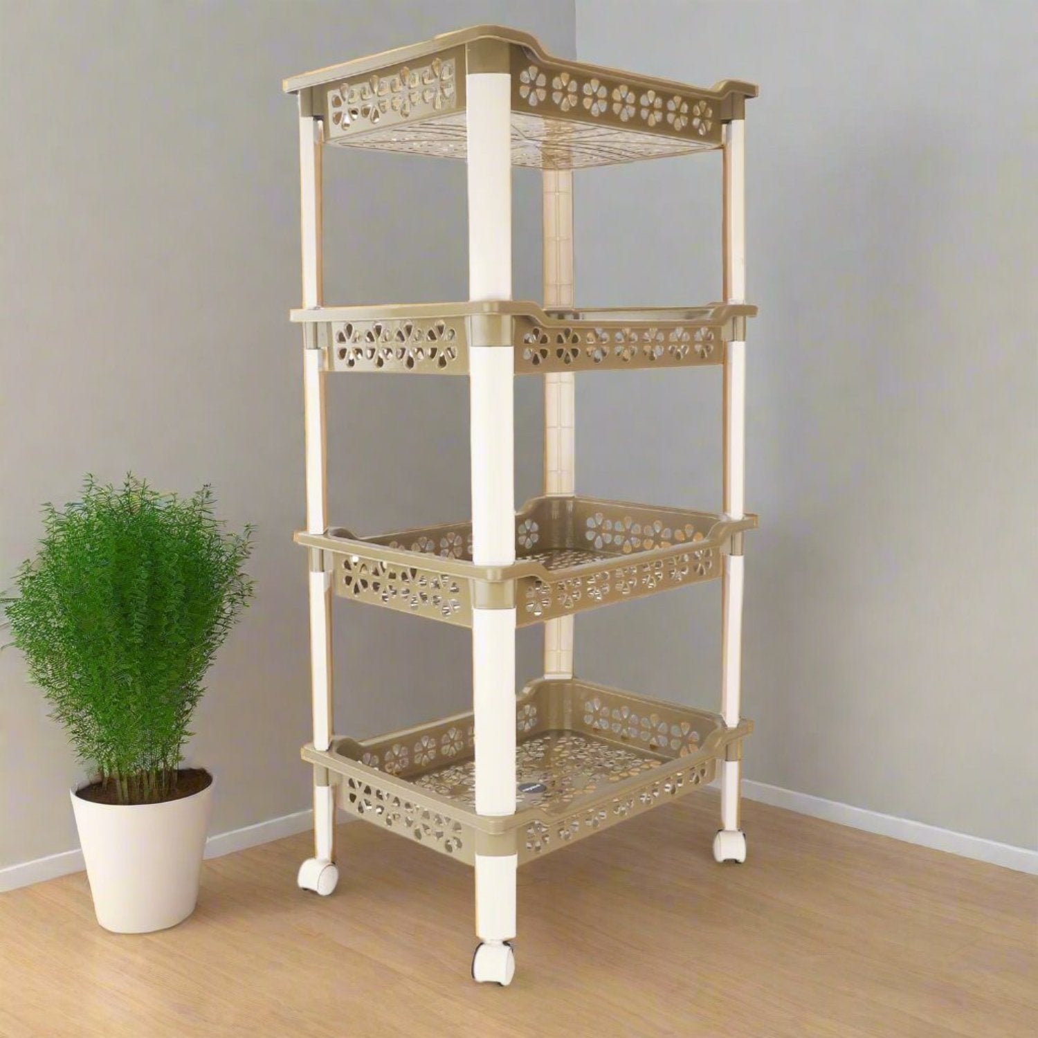 Candy Rectangular Trolley Green / 4 Layer