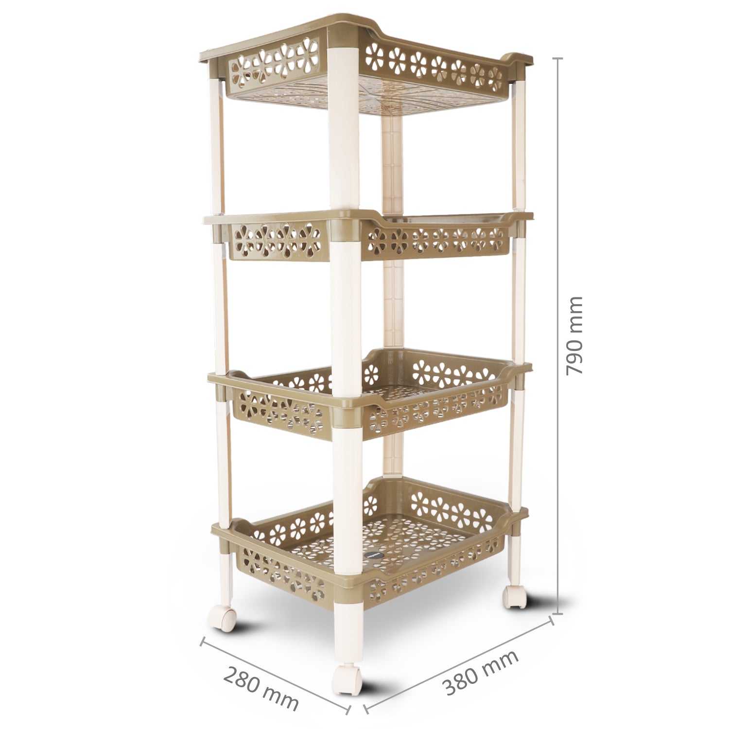 Candy Rectangular Trolley Green / 4 Layer