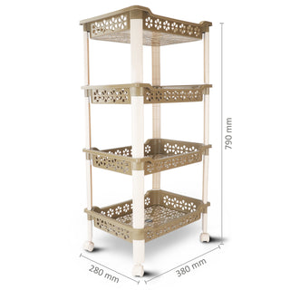 Candy Rectangular Trolley Green / 4 Layer