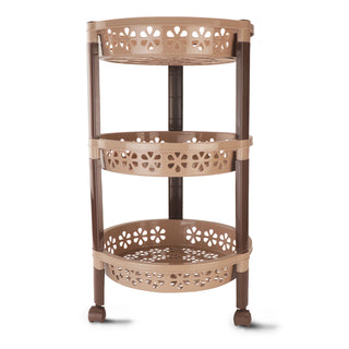 Candy Round Trolley Dark Brown / 3 Layer