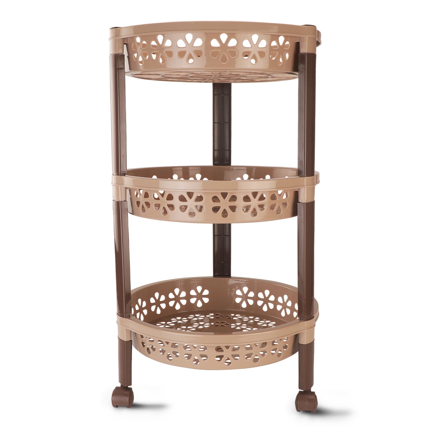 Candy Round Trolley Dark Brown / 3 Layer