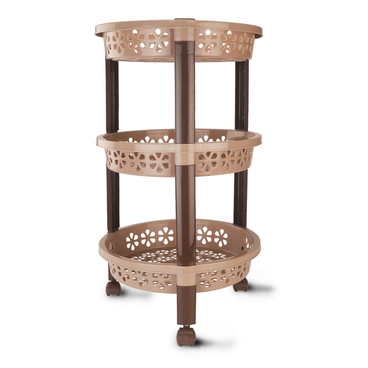 Candy Round Trolley Dark Brown / 3 Layer