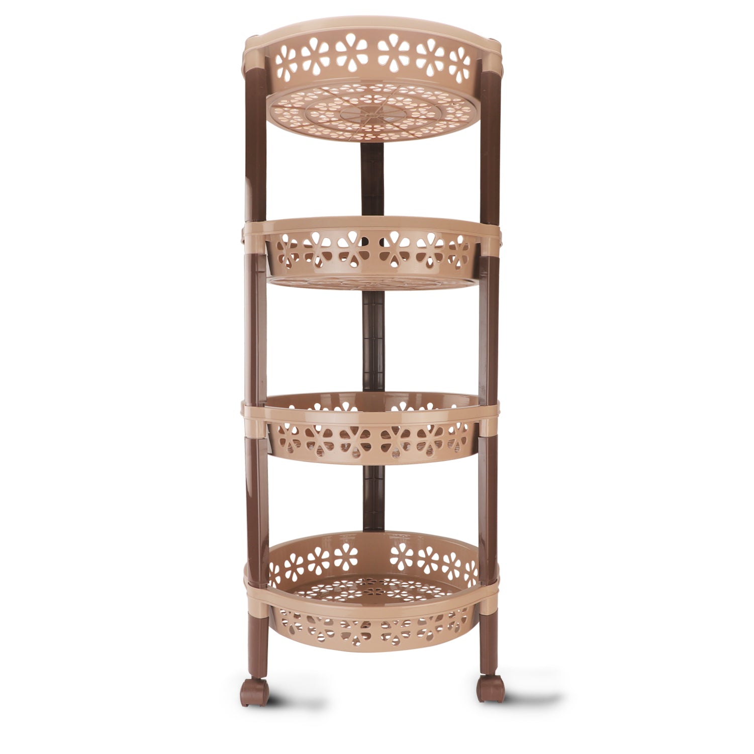 Candy Round Trolley Dark Brown / 4 Layer