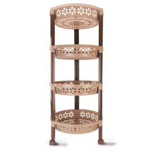 Candy Round Trolley Dark Brown / 4 Layer