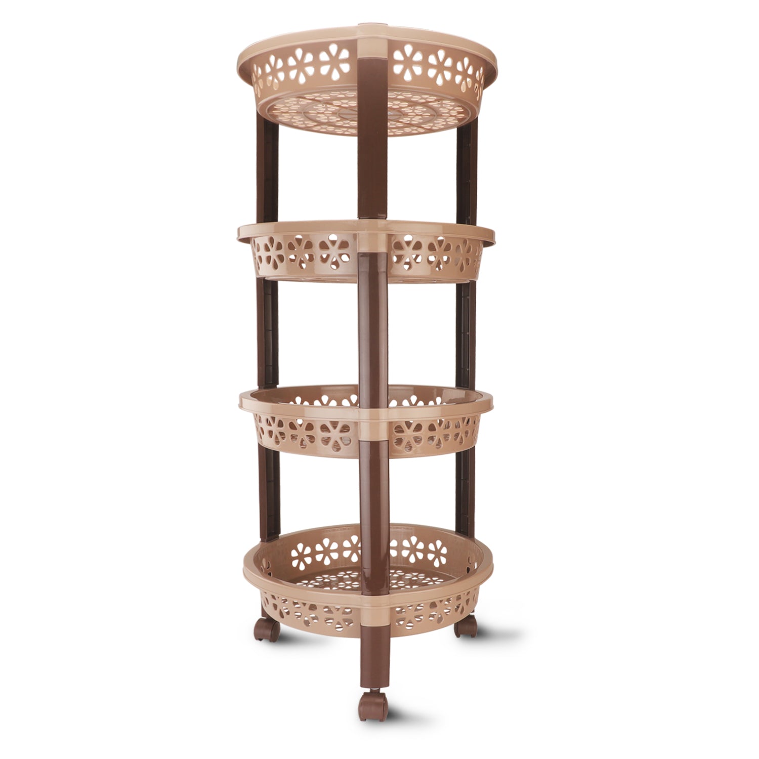 Candy Round Trolley Dark Brown / 4 Layer
