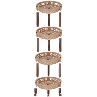 Candy Round Trolley Dark Brown / 4 Layer